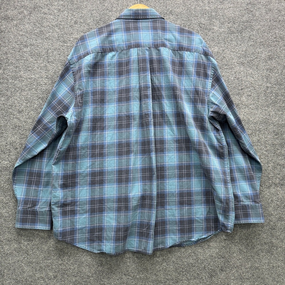 Orvis Signature Collection Button Shirt Mens XXL Blue Long Sleeve Plaid Casual - Picture 7 of 11